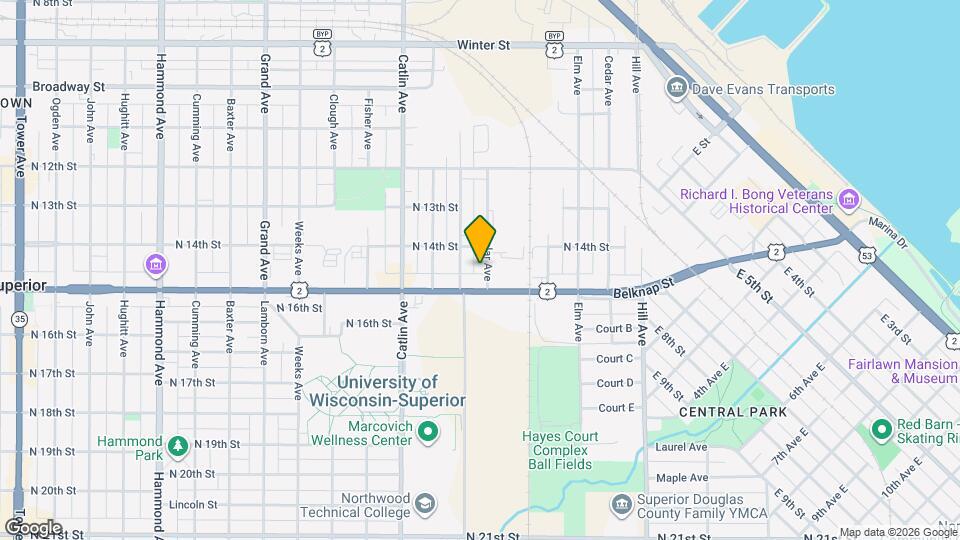 1421 Poplar Ave Map and Location Details