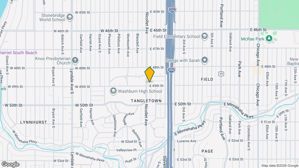 4855 Nicollet Ave Map and Location Details