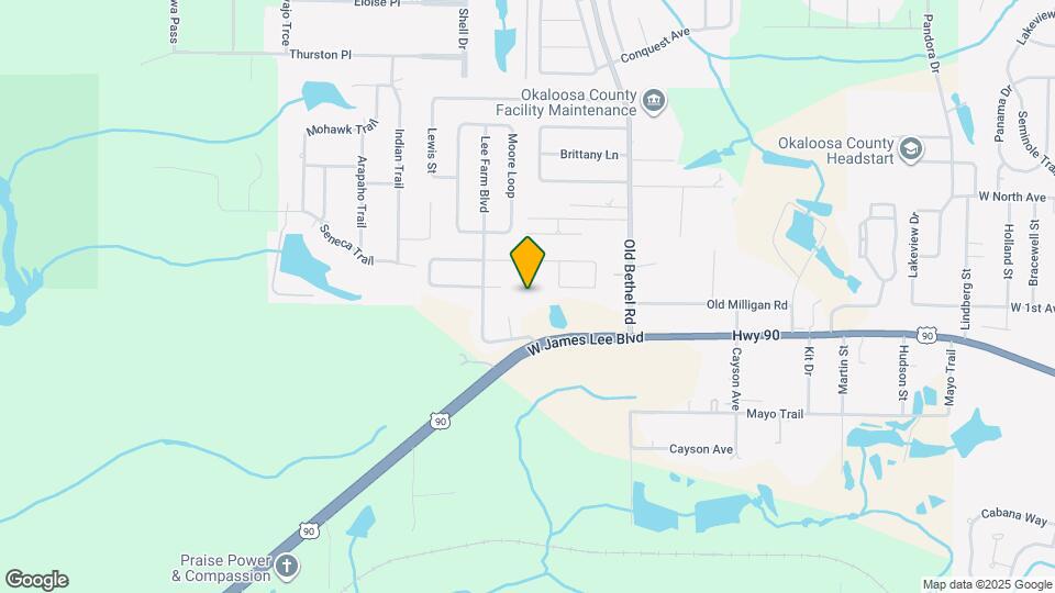 2301 W James Lee Blvd Map and Location Details