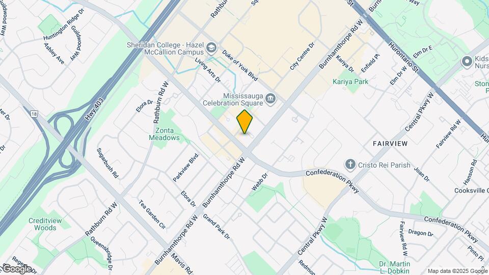 329 Burnhamthorpe Rd W Map and Location Details