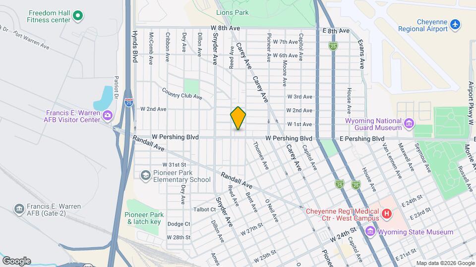 Excellent 3-Bed, 2-Bath Home in Heart of Cheyenne, WY! Map and Location Details