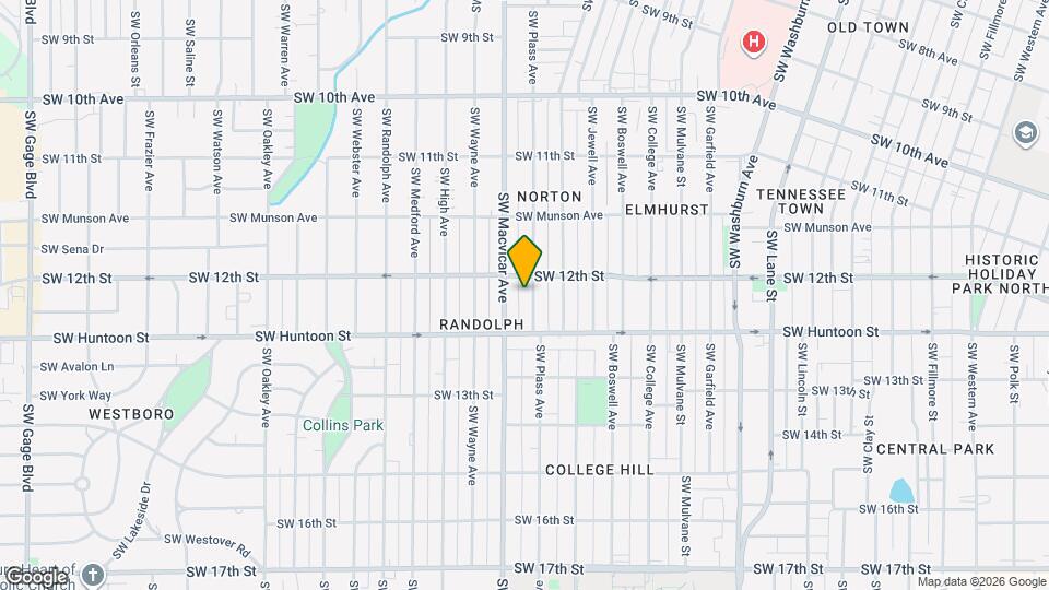 1213 SW Plass Ave Map and Location Details