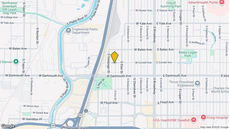 3005 S Fox St Map and Location Details