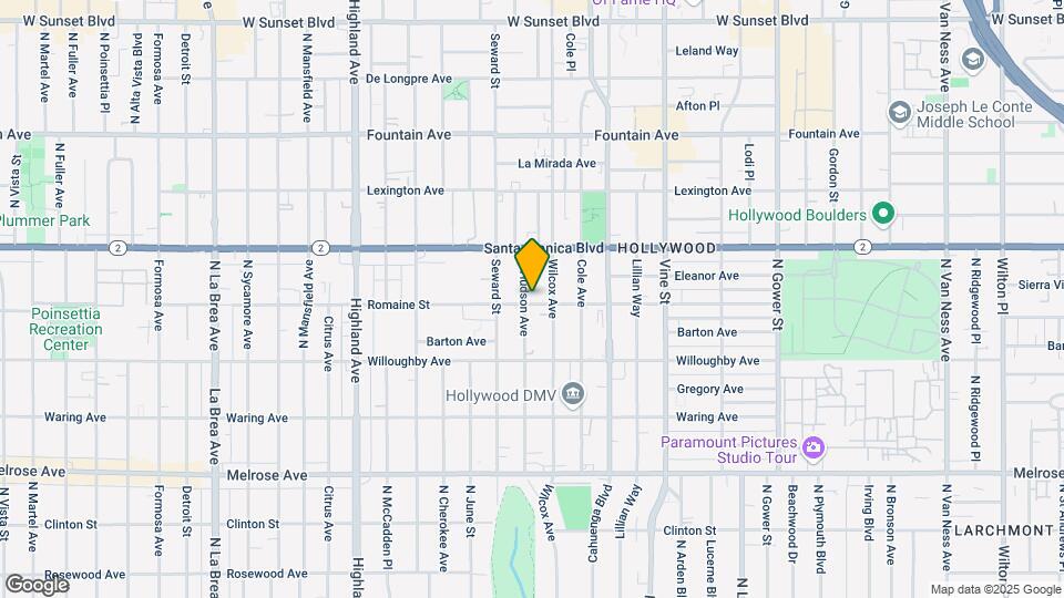 1002 N Hudson Ave Mapa y Detalles de la Ubicación