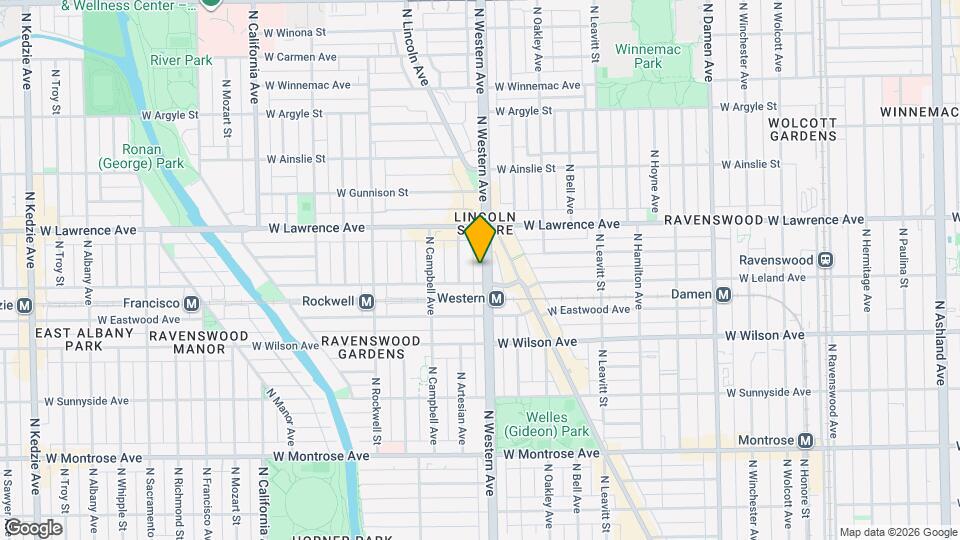 4700 N Western Ave Map and Location Details