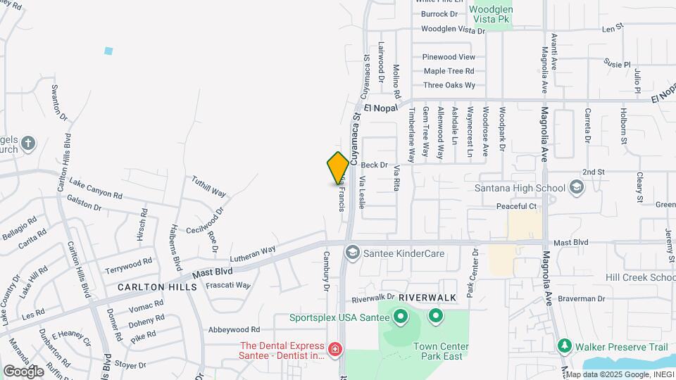 9934 Via Francis Map and Location Details