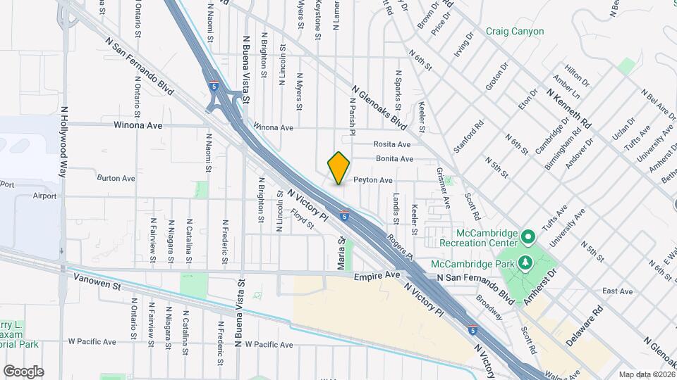 1953 N Parish Pl Map and Location Details