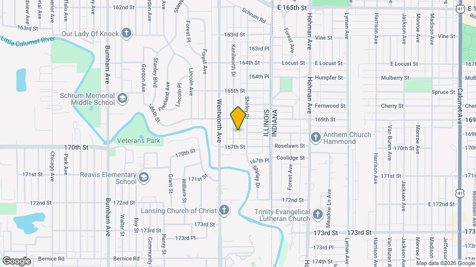 1581 Kenilworth Dr Map and Location Details