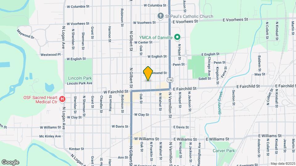 924 N Franklin St Map and Location Details