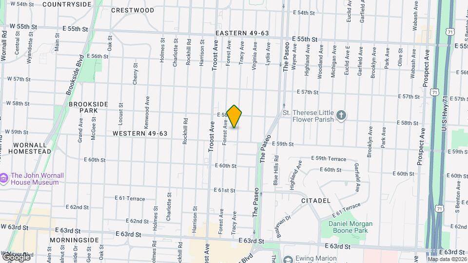 5830 Tracy Ave Map and Location Details