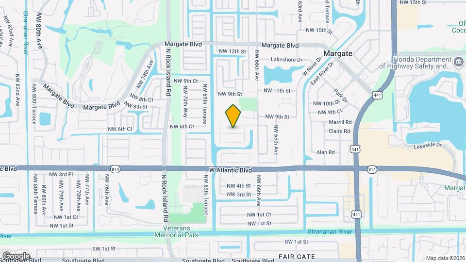6741 NW 8th St Map and Location Details