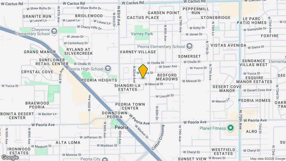 8123 W Shangri La Rd, Unit Unit 1902 Map and Location Details