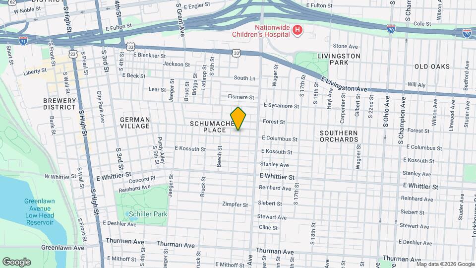 484 E Columbus St Map and Location Details
