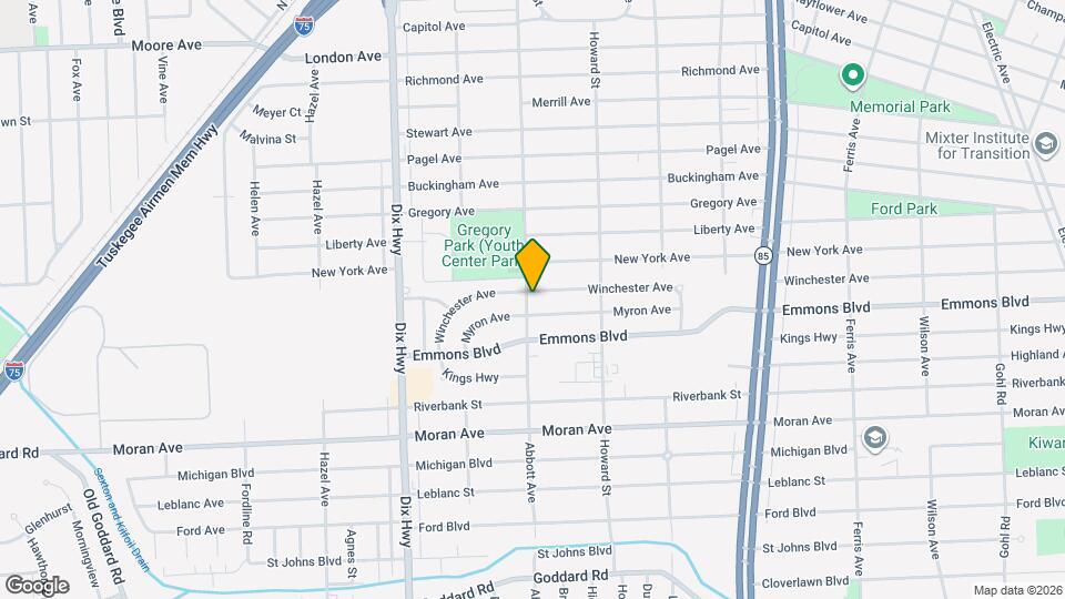 1697 Winchester Ave Map and Location Details