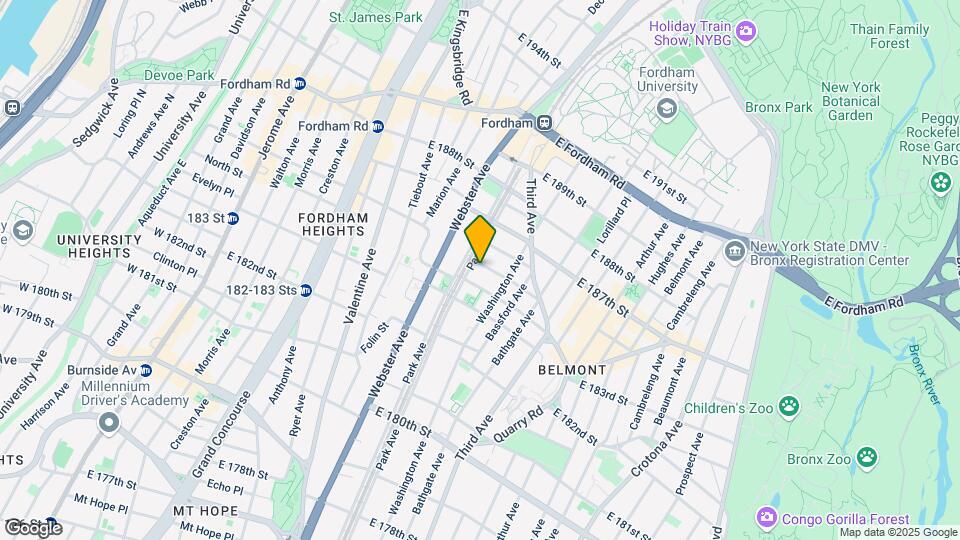448 E 185th St-Unit -2F Map and Location Details
