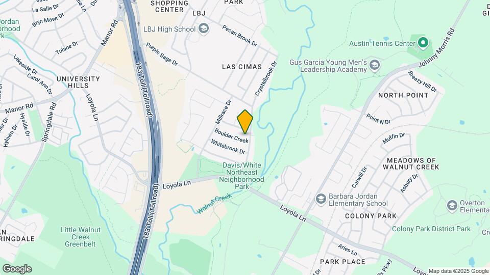 5806 Boulder Creek Mapa y Detalles de la Ubicación