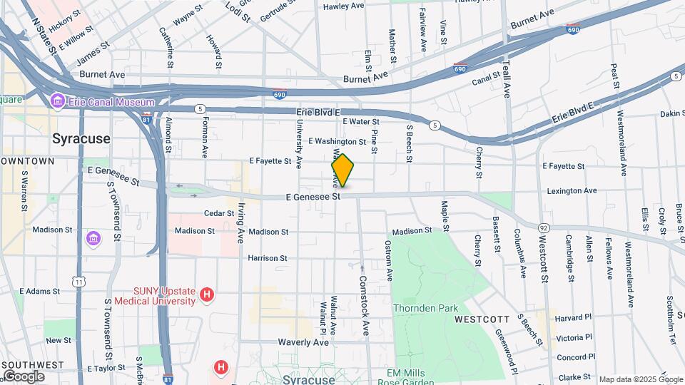 1221 E Genesee St Map and Location Details