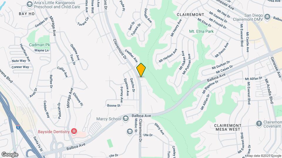 4135 Clairemont Dr Map and Location Details