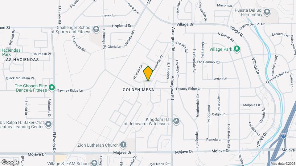 15739 Yosemite St Map and Location Details