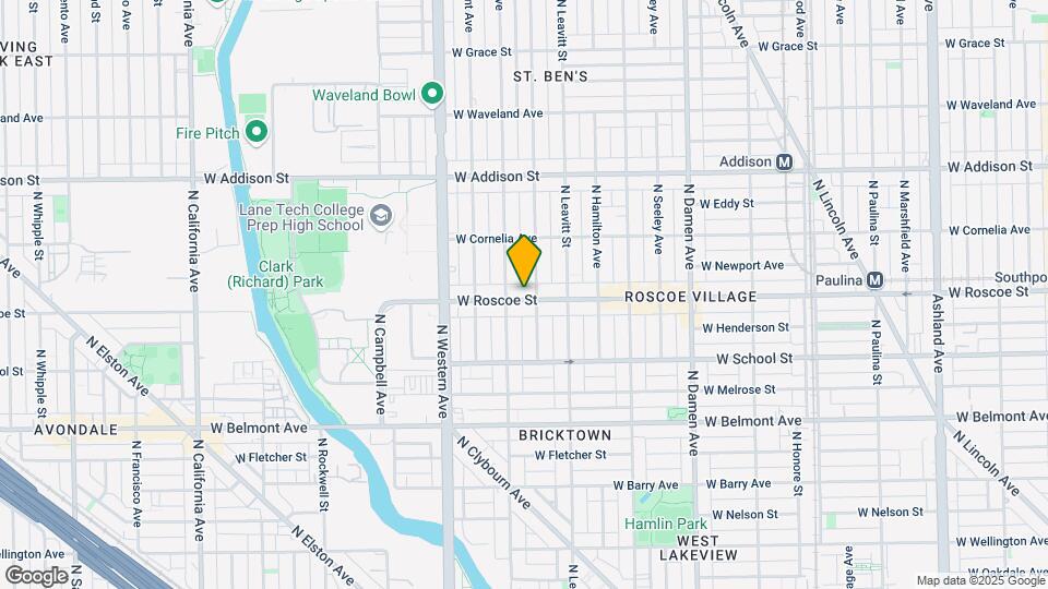 2242 W Roscoe St, Unit 2242 West Roscoe St. #3 Mapa y Detalles de la Ubicación