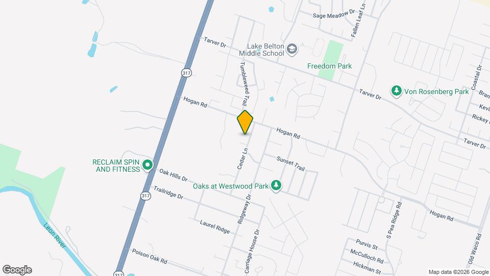 1502 Cedar Ln Map and Location Details