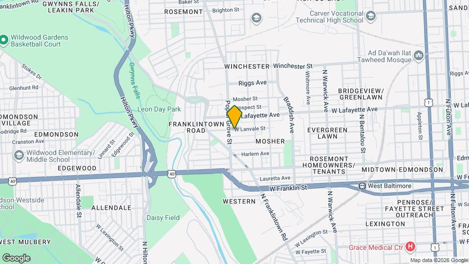 2859 W Lanvale St Map and Location Details