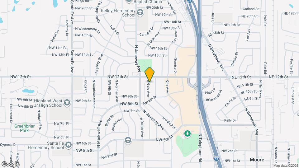 1104 N Gale Ave Map and Location Details
