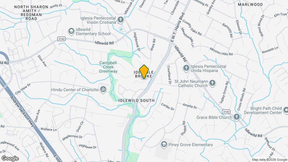7100 Idlewild Brook Ln Map and Location Details