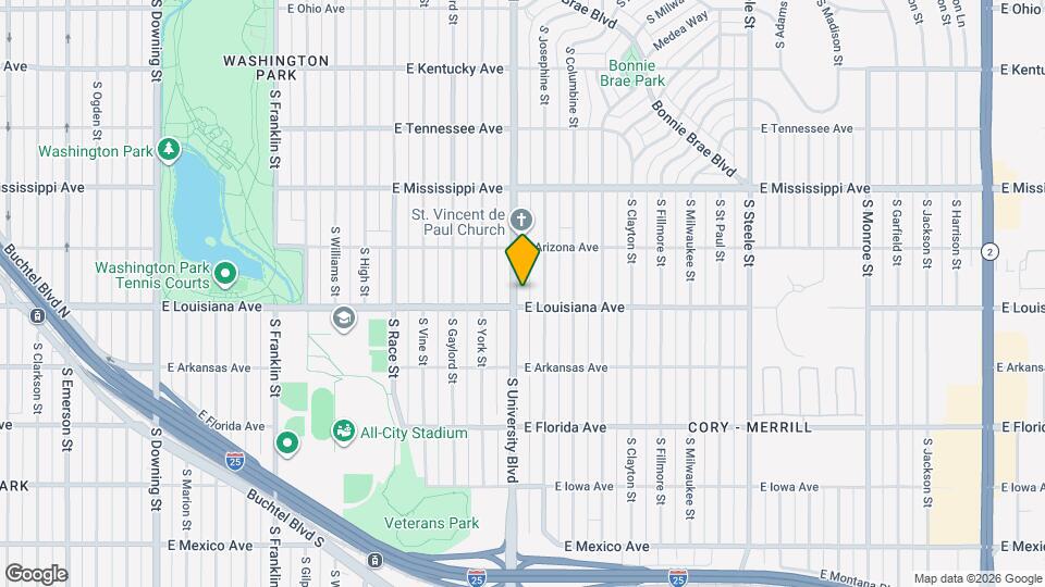 1272 S University Blvd Map and Location Details