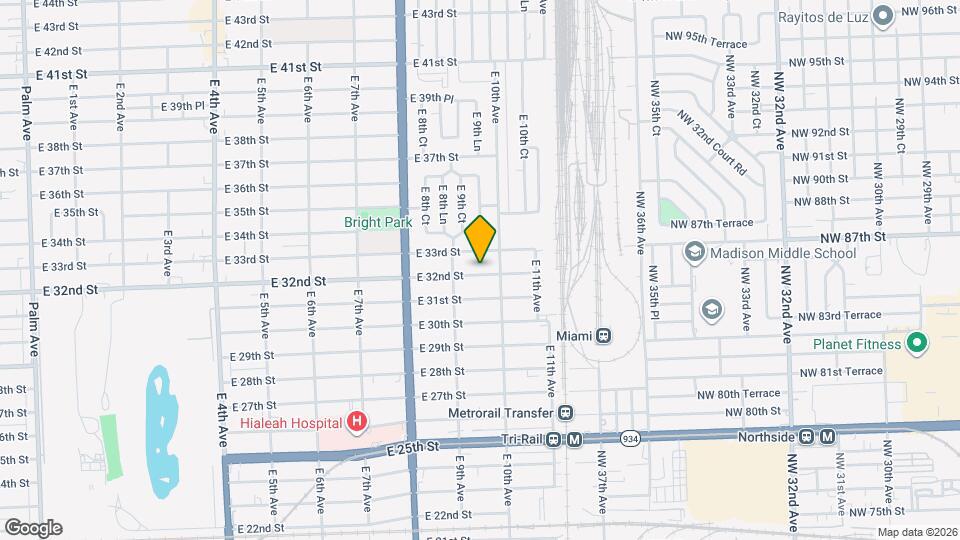 951 E 32nd St Map and Location Details