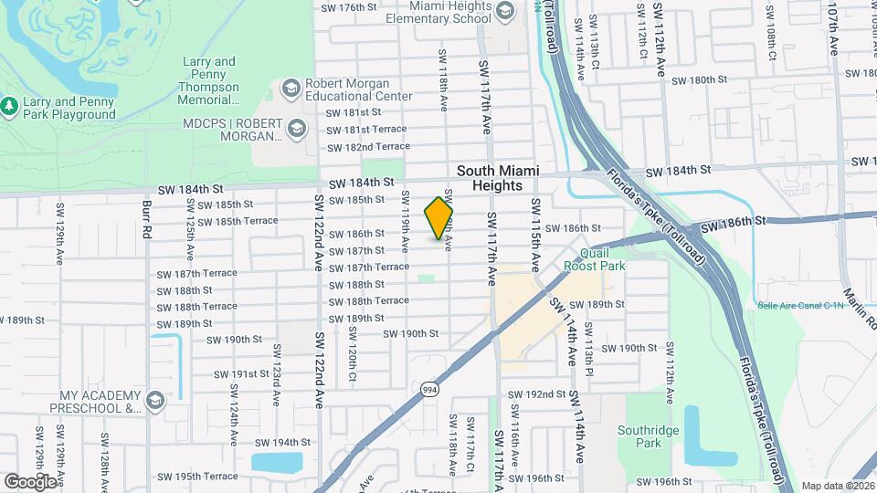 11821 SW 187th St Map and Location Details