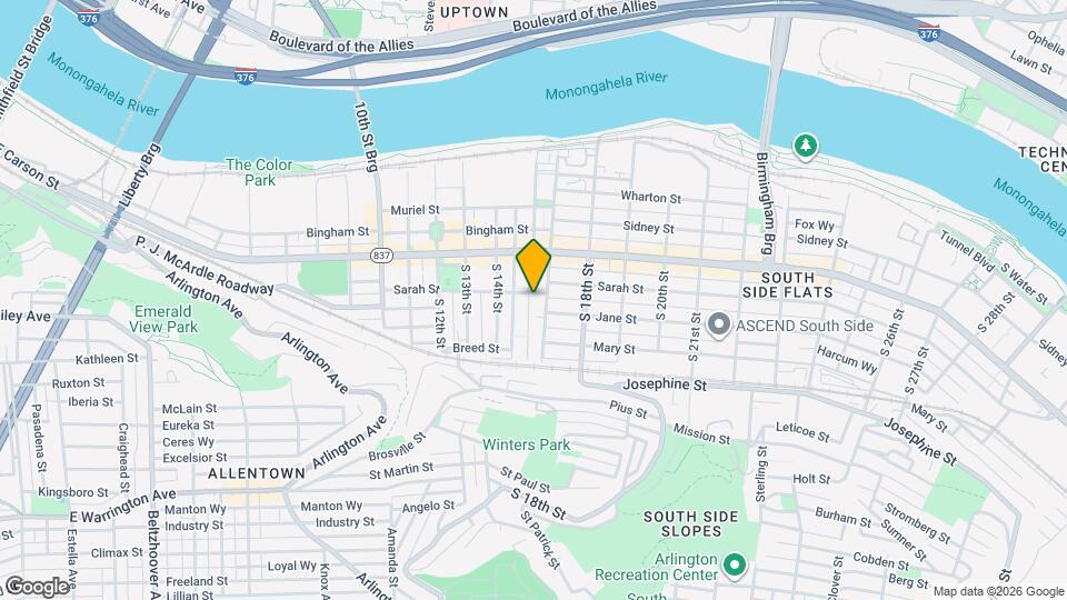 131 1/2 S 16th St Map and Location Details