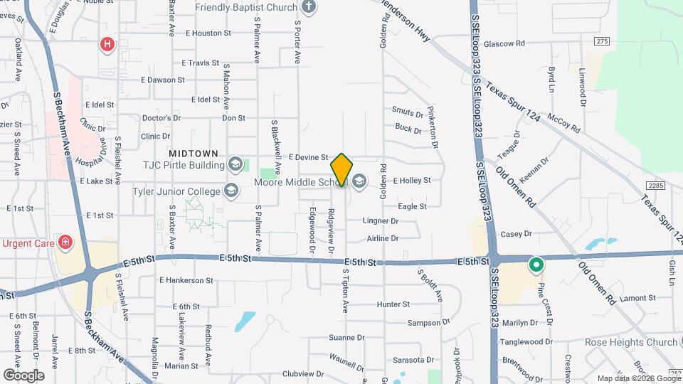 1201 S Tipton Ave Map and Location Details