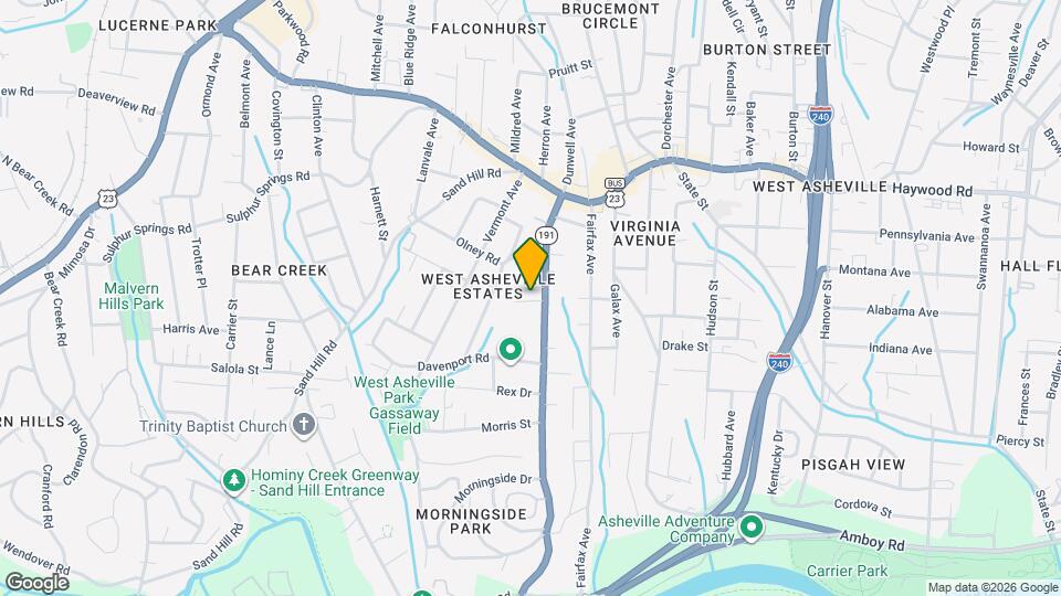 101 Brevard Rd Map and Location Details