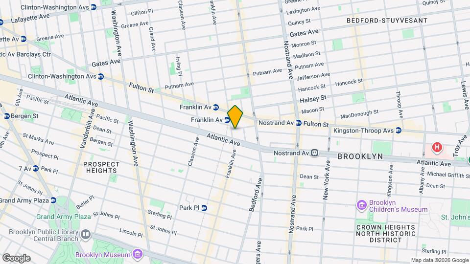 2BR 1BA Sunny Top Floor Sprawling Brownstone On Clinton Hill / Bedstuy Border, Unit 3 Mapa y Detalles de la Ubicación