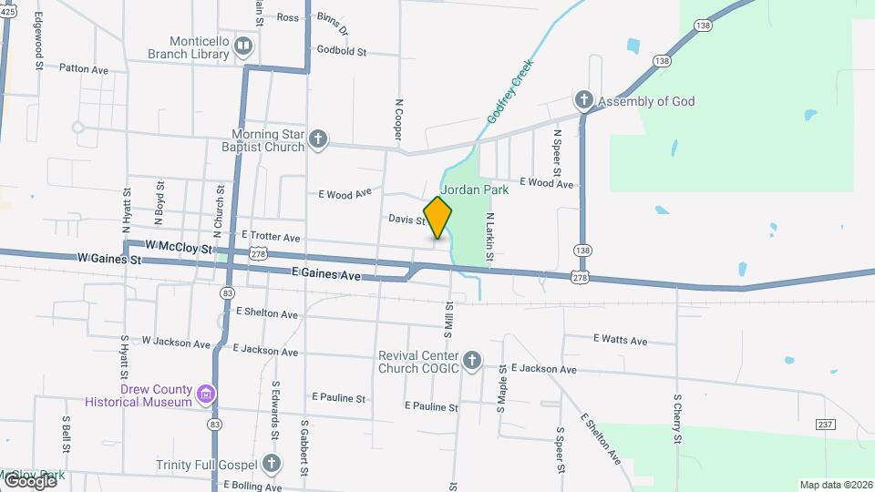 400 N Dillard St Map and Location Details