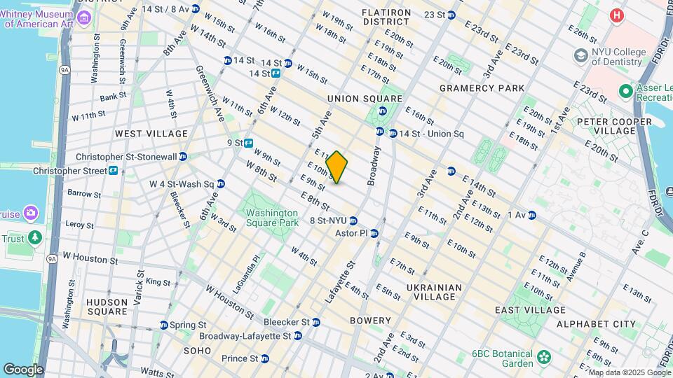 45 E 9th St Map and Location Details