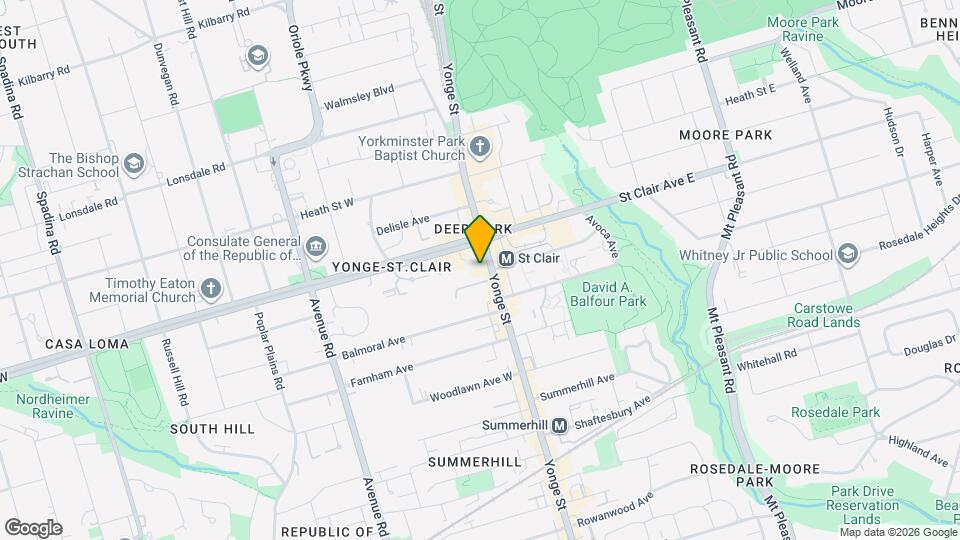 1430 Yonge St Map and Location Details