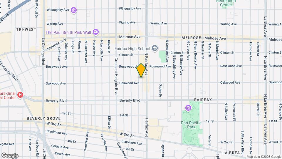 414 N Hayworth Ave Map and Location Details