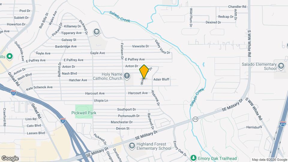 6626 Woodstock Dr Map and Location Details