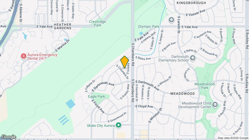 15169 E Columbia Dr Map and Location Details