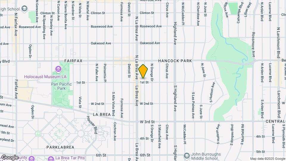 109 N Sycamore Ave Map and Location Details
