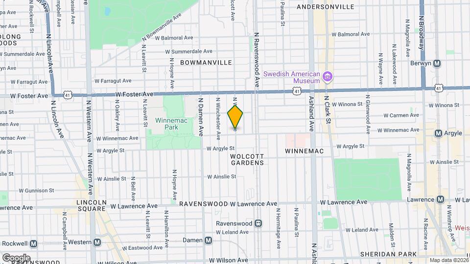 5034 N Wolcott Ave Map and Location Details
