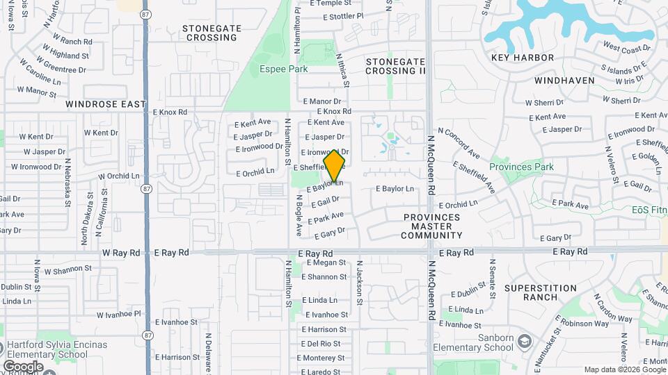 735 E Baylor Ln Map and Location Details