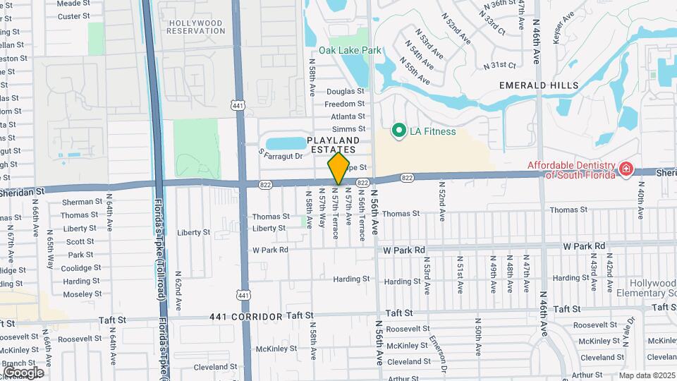 2421 N 57th Terrace Map and Location Details