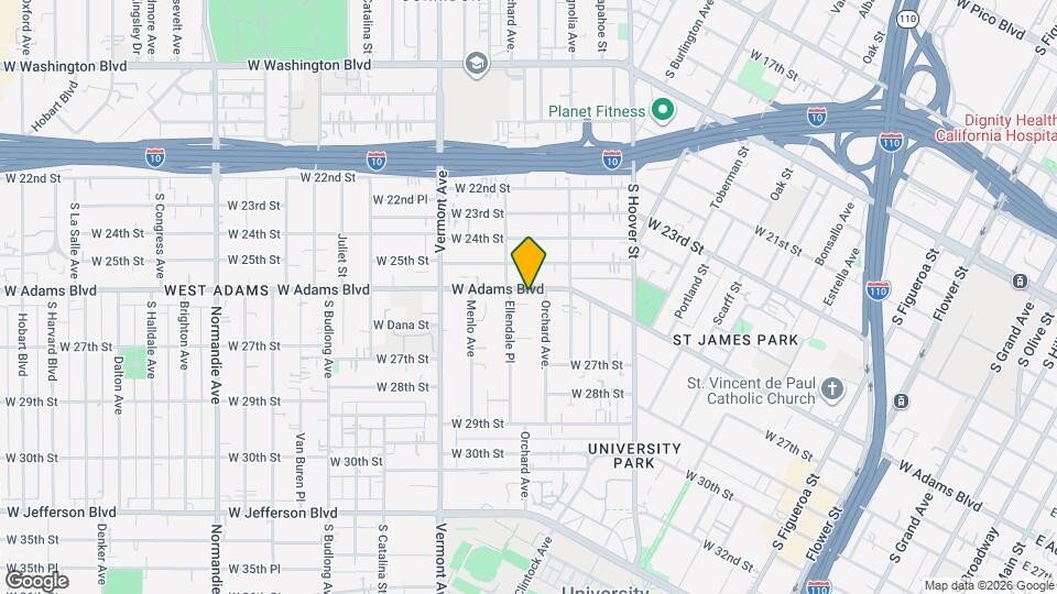 1264 W Adams Blvd Map and Location Details