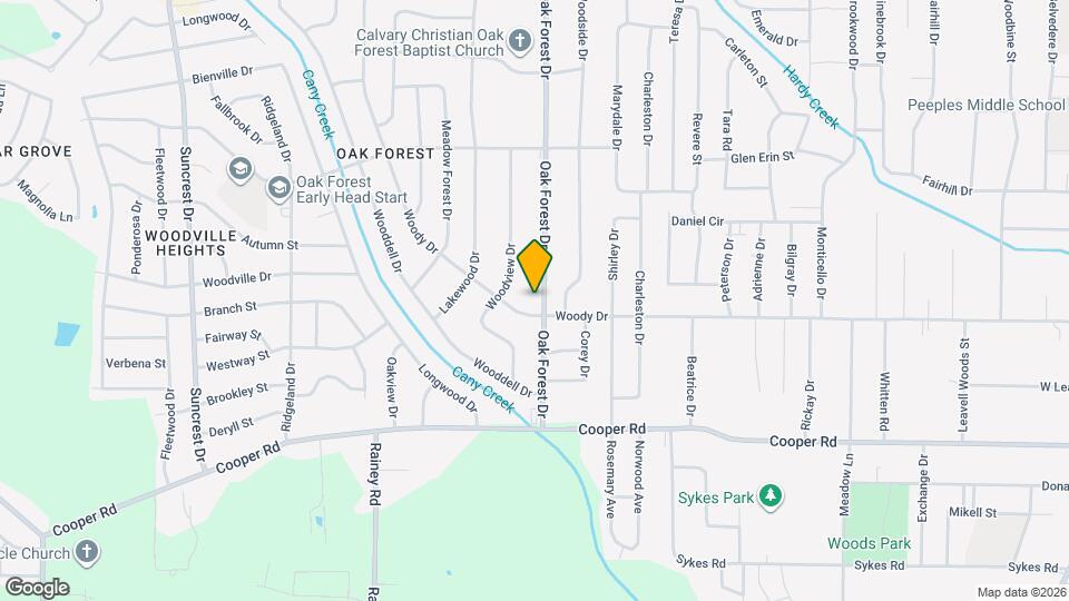 3173 Oak Forest Dr Map and Location Details