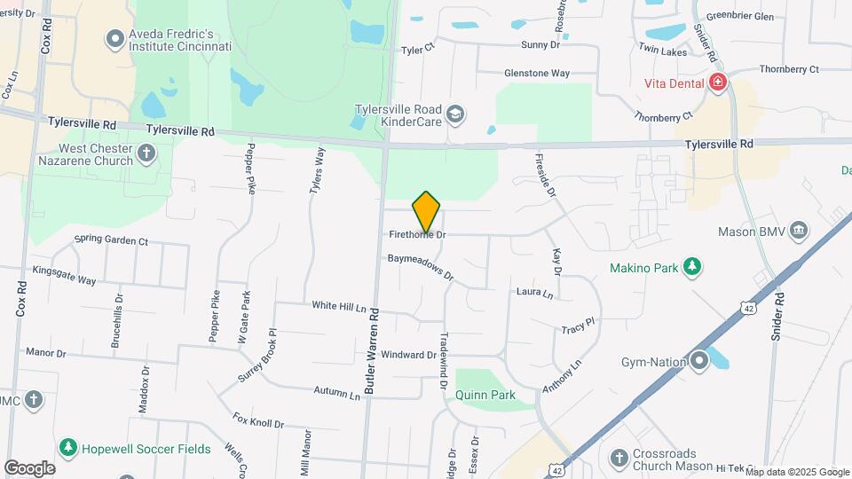 1381 Firethorne Dr Mapa y Detalles de la Ubicación