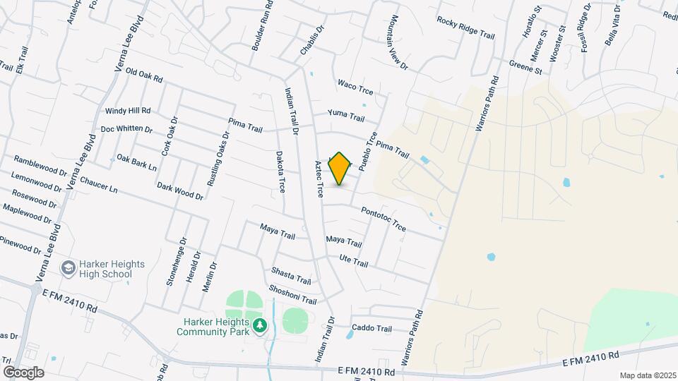 1608 Tejas Trail, Unit A Map and Location Details
