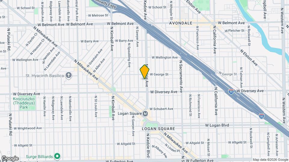 2836 N Kedzie Ave Map and Location Details